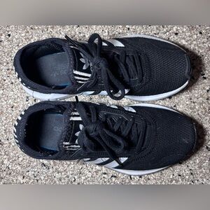 Adidas Black and White Athletic Shoes